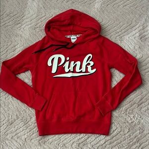 PINK Victoria's Secret Red Hoodie Sweater